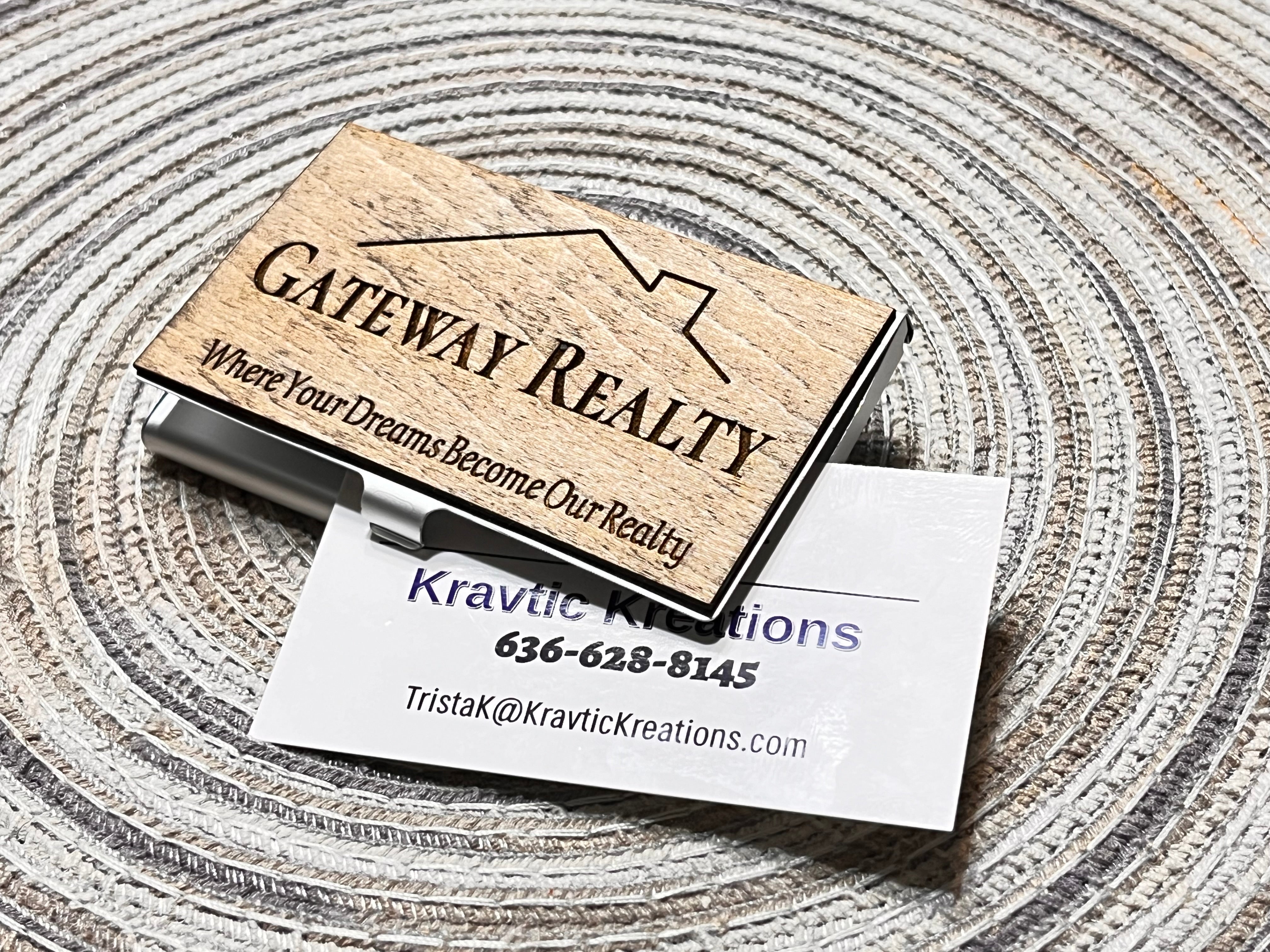 Light Grain Custom Card Holder