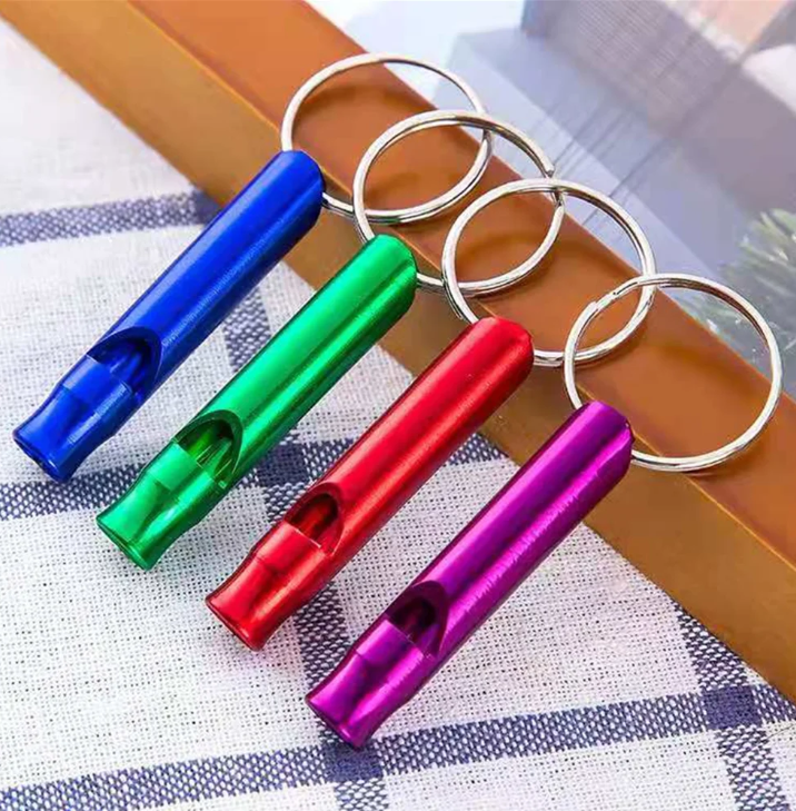 Metal Custom Logo Whistle Keychain