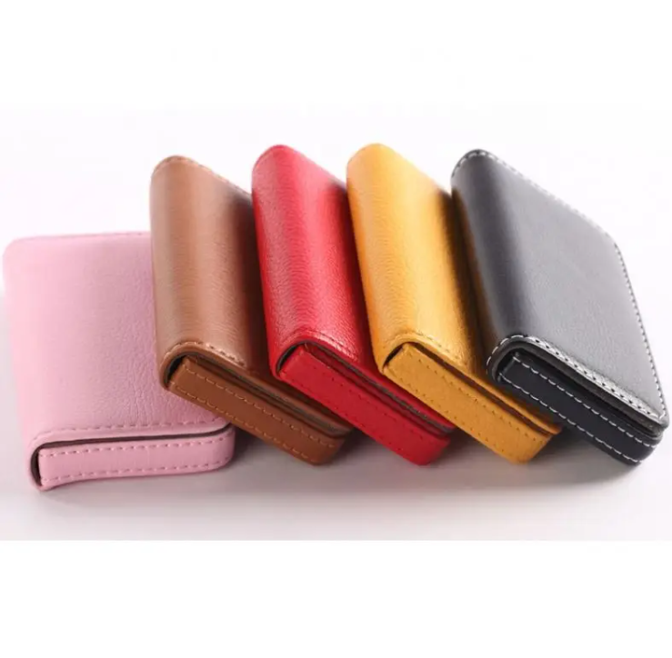 Leather Gift Name Card Holder Case