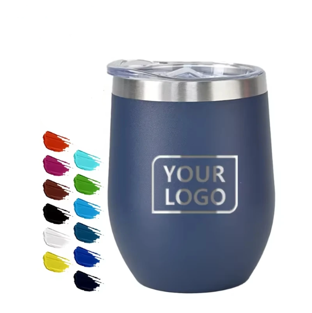 12 oz Stemless Stainless Steel Wine Tumbler