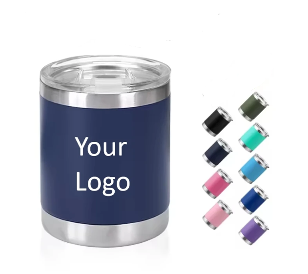 Powder Coated 10oz Lowball Stainless Steel Tumbler
