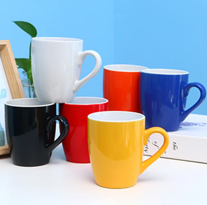 11 oz Curved Ceramic Coffee Mug