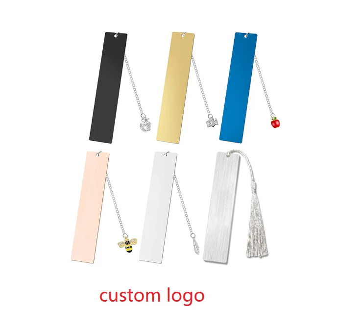 5 Pack Stainless Steel Bookmark With Custom Logo