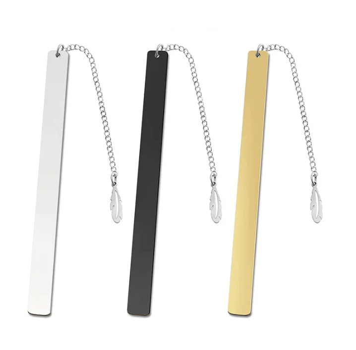 5 Pack Stainless Steel 3d Printing Bookmark With Logo