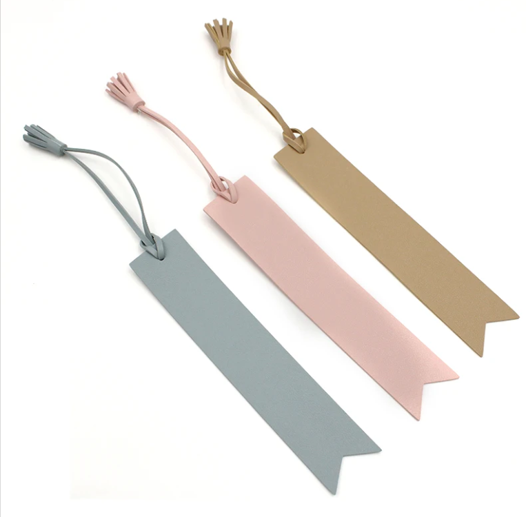 5 Piece Leather Tassel Bookmark With Custom Logo's