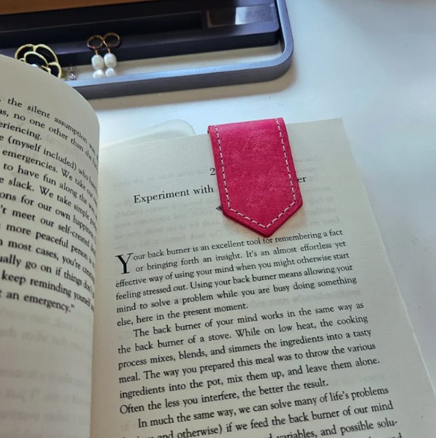Page Grabber Leather Bookmark Custom Logo