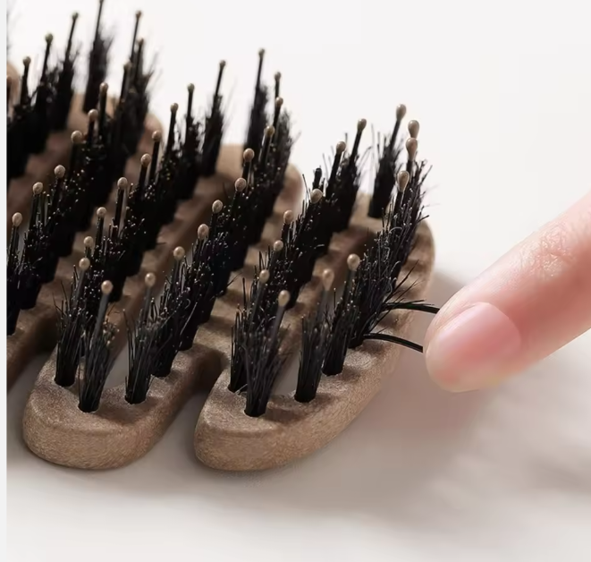 Custom Logo Curly Hairbrush Nylon Mix