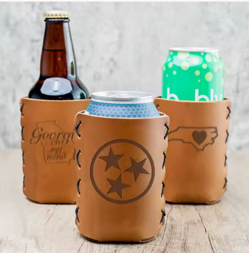 Leather custom koosies