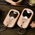 Wooden keychain bottle opener