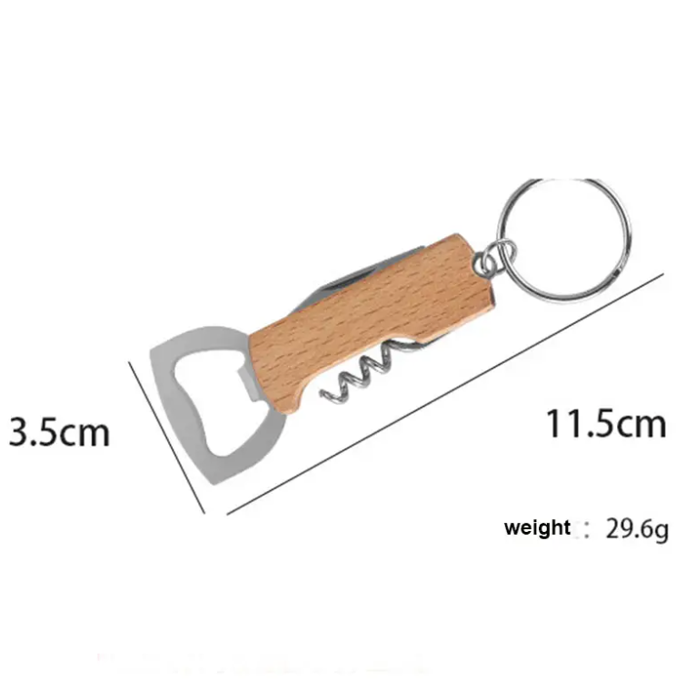 Wooden Wine Corkscrew Opener Bar Custom Logo