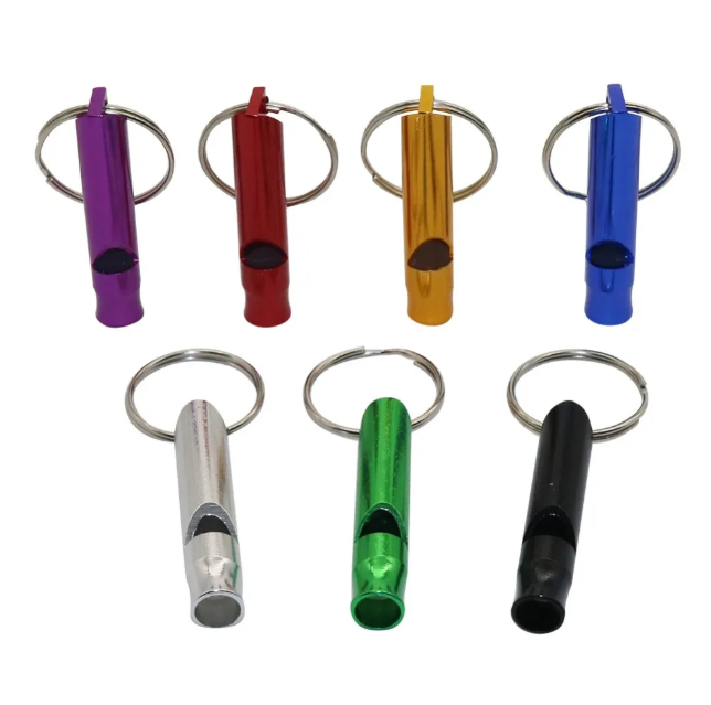 Metal Custom Logo Whistle Keychain