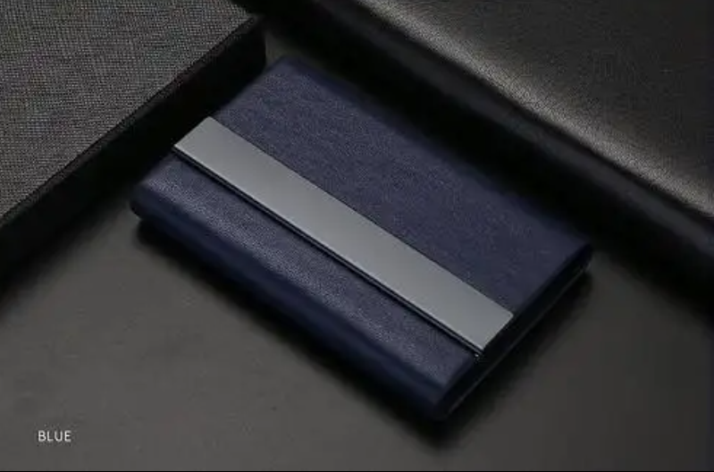 Personal Leather Metal Business Card Case