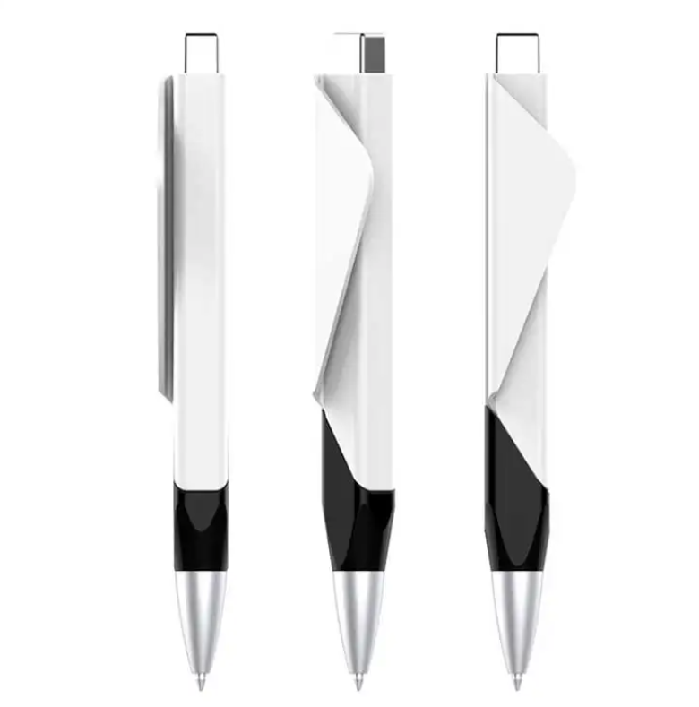 Ballpoint Custom White Square Plastic Pen