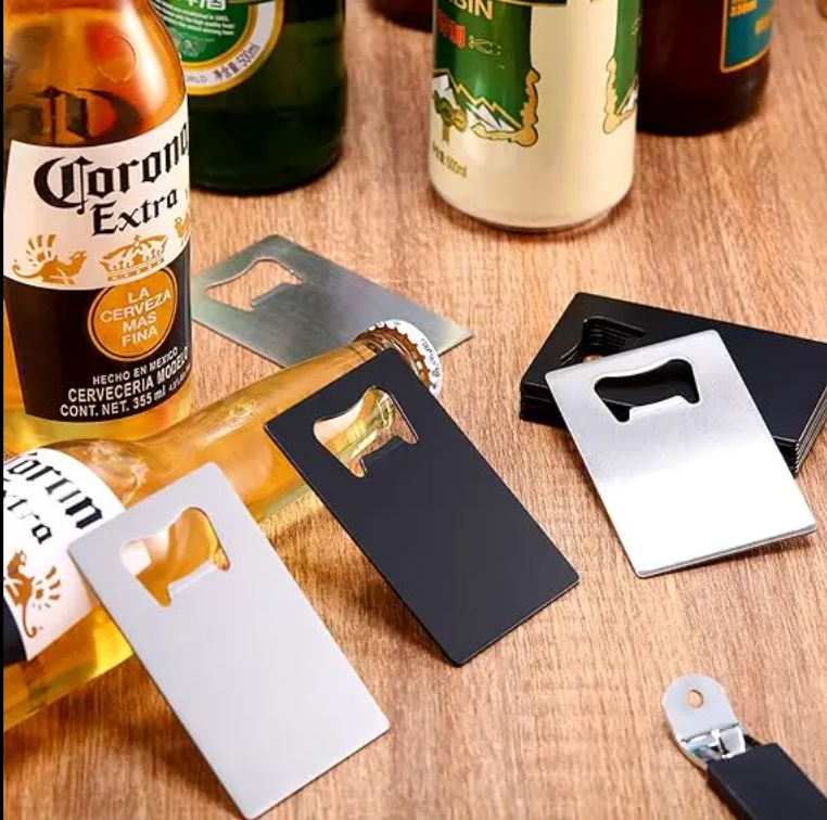 Custom Logo Stainless Steel Card Metal Beer Bottle Opener