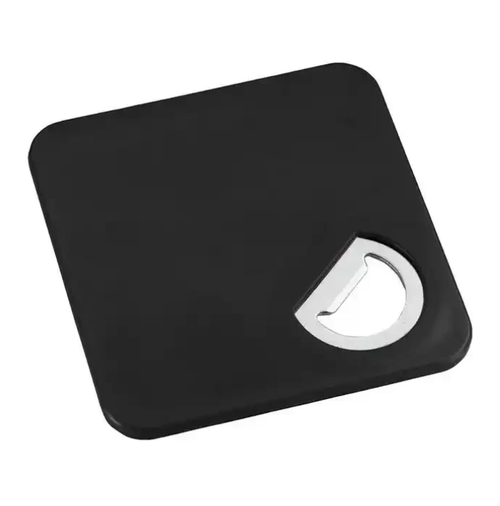 Custom Engeaved Logo Bottle Opener Coasters