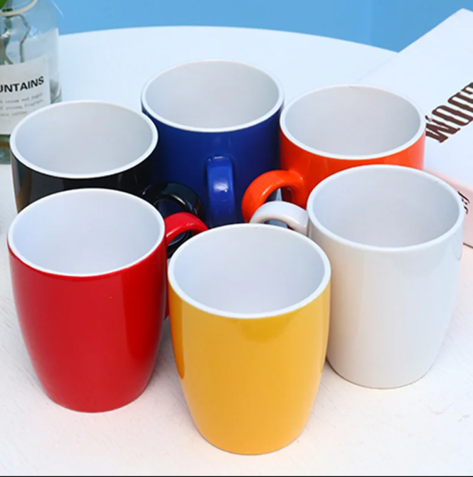 11 oz Curved Ceramic Coffee Mug