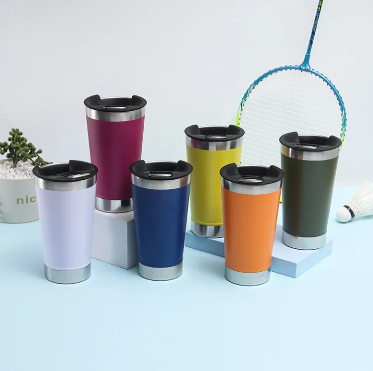 20oz Portable Bottle Opener Stainless Steel Double-Layer Auto Cup