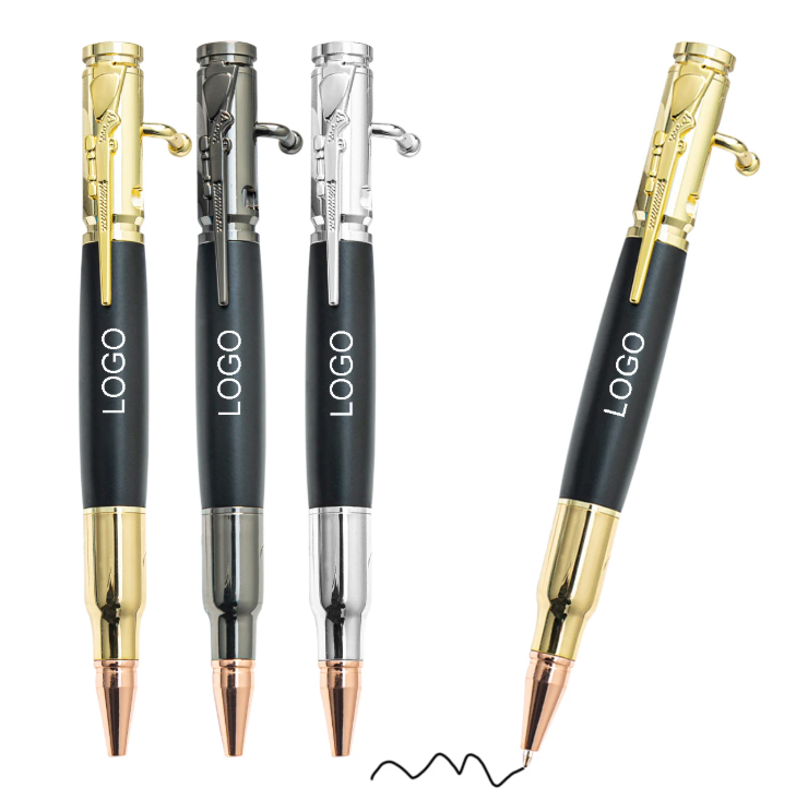 Bullet Shaped Bolt Action Tactical Pen Rifle Design Clip Metal Luxury Gun Pen