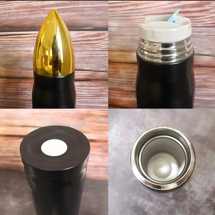 Custom Logo Bullet Shape Tumbler Stainless Steel Metal
