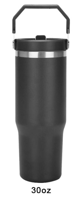 Custom Logo 30 oz Tumbler with Handle and Straw