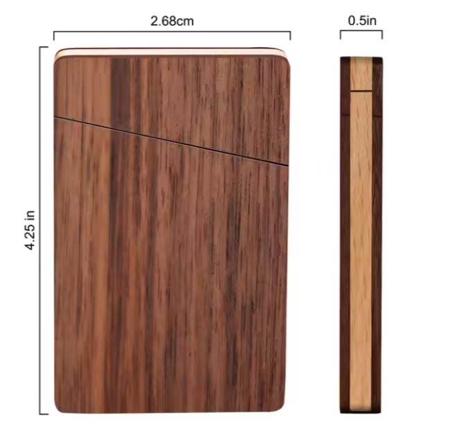 Natural Custom Engraved Wood Business Card Holder
