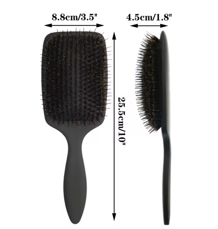 Black Detangler Brush With Custom Logo