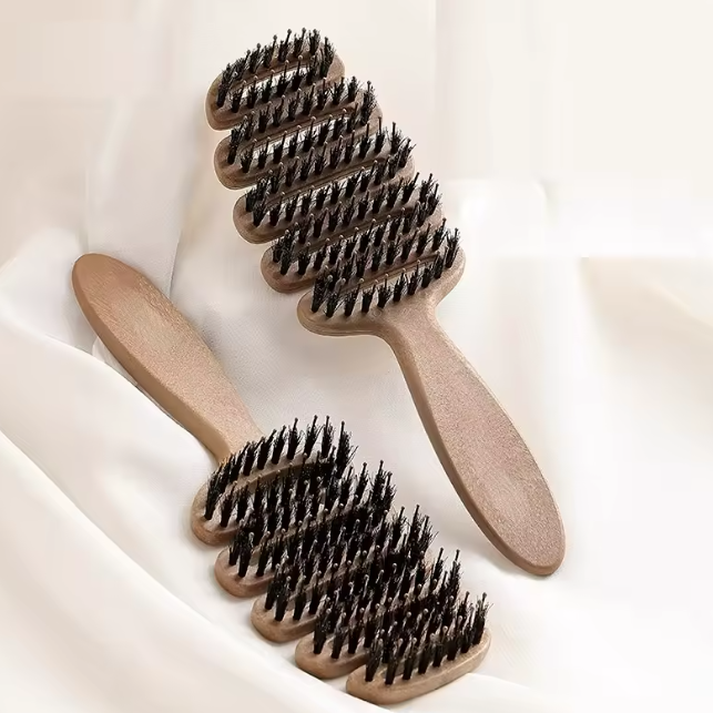 Custom Logo Curly Hairbrush Nylon Mix